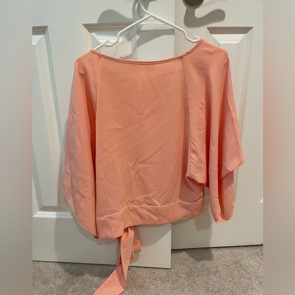 Amanda Uprichard Peach Shirt with Bow - Picture 5 of 5